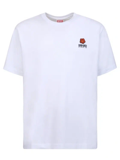 Kenzo Men Boke Flower Crest T-shirt In 01white