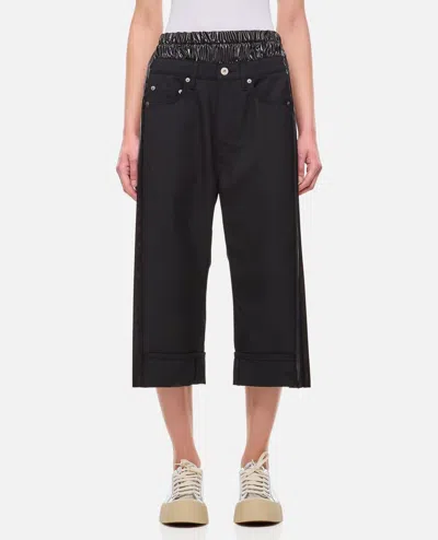 Junya Watanabe Pleated Side Detail Denim Trousers Levis Collab In Black