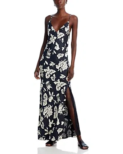 Rag & Bone Black Larissa Midi Dress In Black Floral