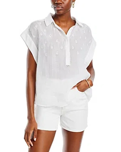 Rag & Bone Robin Embroidered Top White