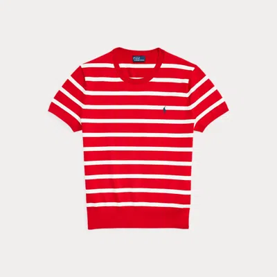 Polo Ralph Lauren Striped Knitted Top In Red