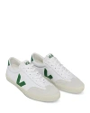 Veja Volley Low-top Court Sneakers In White/emeraude