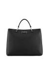Emporio Armani Medium Myea Shopper Bag In Synthetic Leather In Black