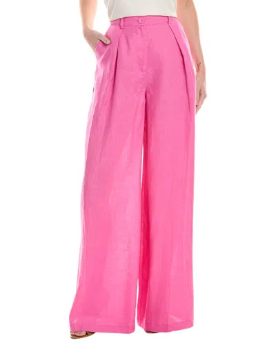 Cynthia Rowley Isola Linen Pant In Pink