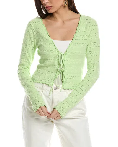 Amanda Uprichard Lainey Knit Cardigan In Green