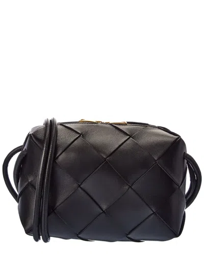 Bottega Veneta Small Cassette Leather Shoulder Bag In Black