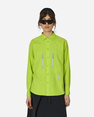 And Wander Tech Longsleeve Shirt In Yellow