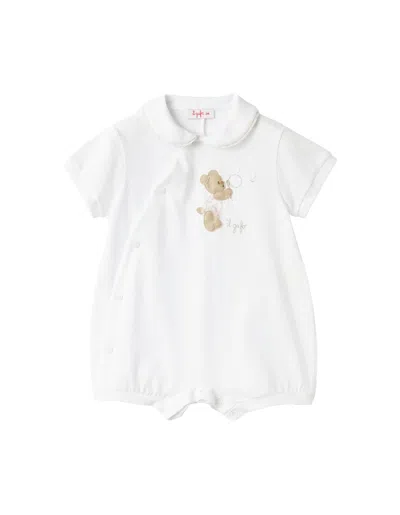 Il Gufo Babies' Bear-patch Shorties In White
