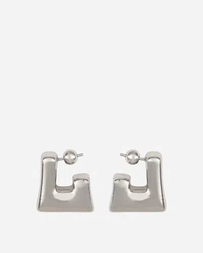 Panconesi Cubo Earrings Silver In Grey