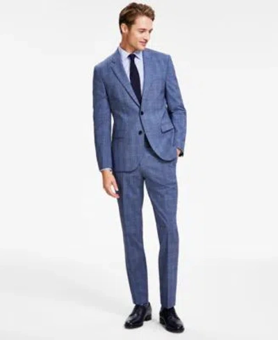 Hugo By  Boss Mens Modern Fit Plaid Suit Separates In Medium Grey