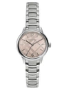 BURBERRY STAINLESS STEEL CHECK ETCHED BRACELET WATCH,0400093511177