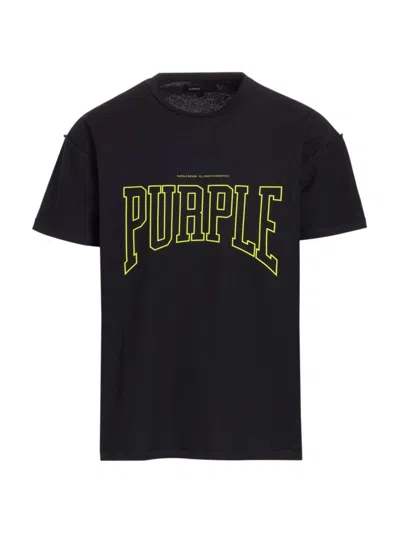 Purple Brand Oversize Inside Out Graphic T-shirt In Black