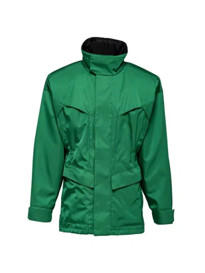 Prada Re-nylon Jacke Mit Stehkragen In Green