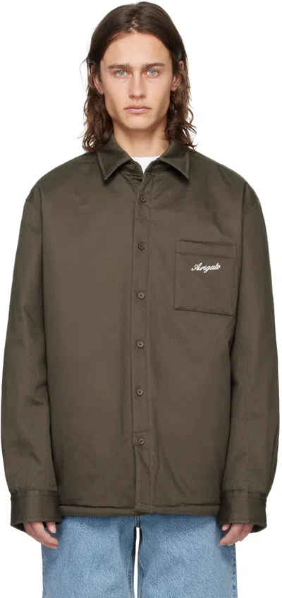 Axel Arigato Alpine Padded Shirt In Brown