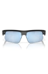Oakley Bisphaera 68mm Prizm™ Gradient Oversize Polarized Rectangular Sunglasses In Prizm Deep Water Polarized