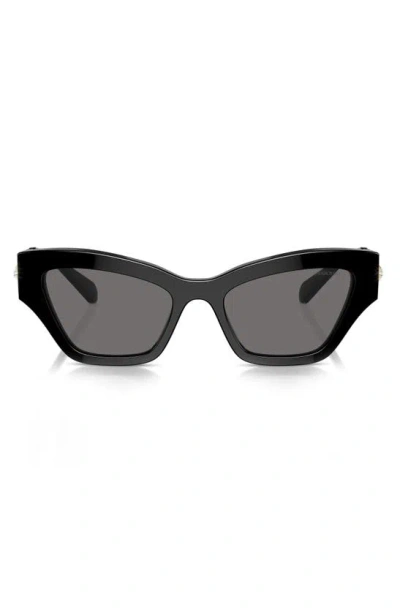 Swarovski Imber 53mm Irregular Sunglasses In Black