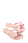 Melissa Women's Flip Flop Slim Bow Detail Thong Sandals In Pink Glitter