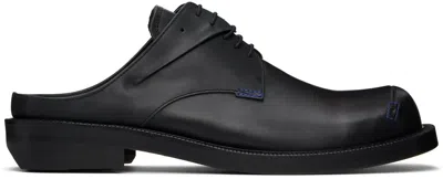 Ader Error Curve Leather Derby Shoes In Black