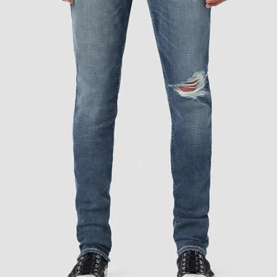 Hudson Zack Skinny Distressed Jeans In Monsoon Blue