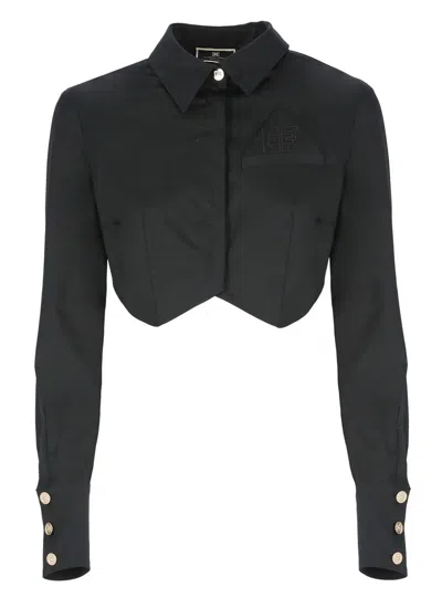 Elisabetta Franchi Cotton Shirt In Black