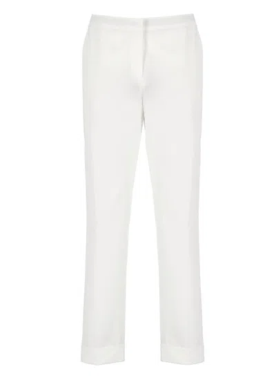 Etro Cotton Cropped Trousers In White