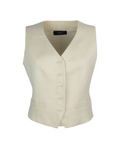 Weekend Max Mara Waistcoat In Sand