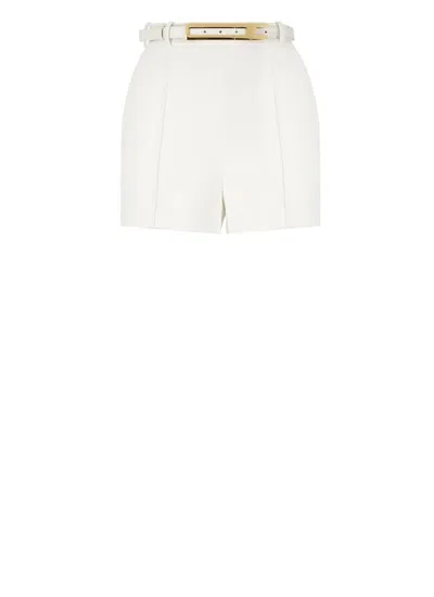Elisabetta Franchi Crepe Shorts In White
