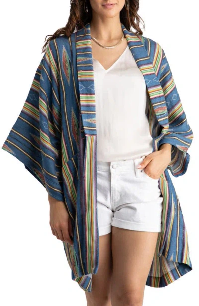 Saachi Margarita Ikat Stripes Jacket In Blue