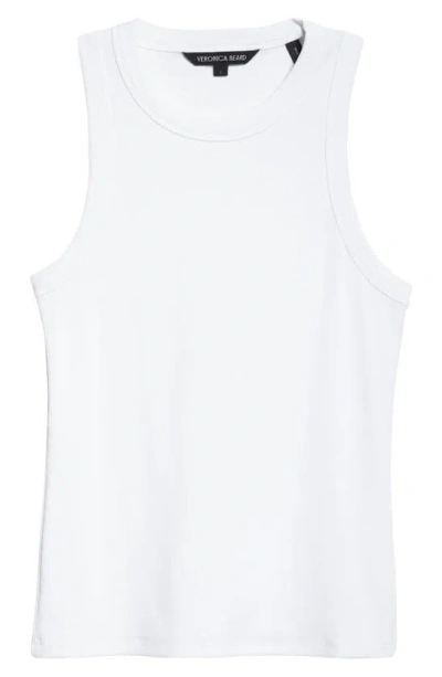 Veronica Beard Jordyn Rib-knit Tank In White