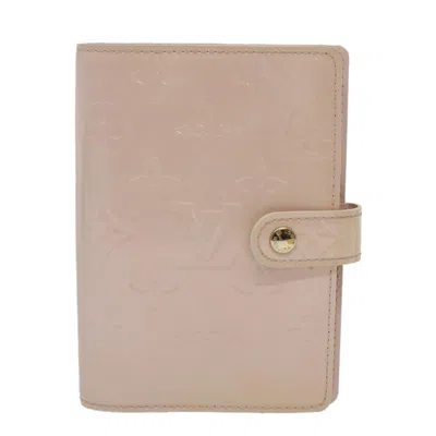 Pre-owned Louis Vuitton Agenda Pm Pink Patent Leather Wallet  ()