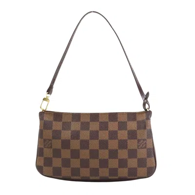 Pre-owned Louis Vuitton Pochette Accessoires Brown Canvas Shoulder Bag ()