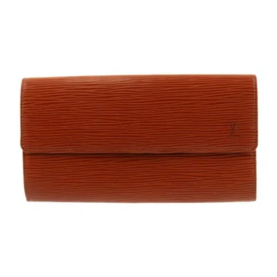 Pre-owned Louis Vuitton Pochette Brown Leather Wallet  ()