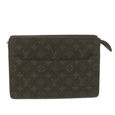 Pre-owned Louis Vuitton Pochette Homme Brown Canvas Clutch Bag ()