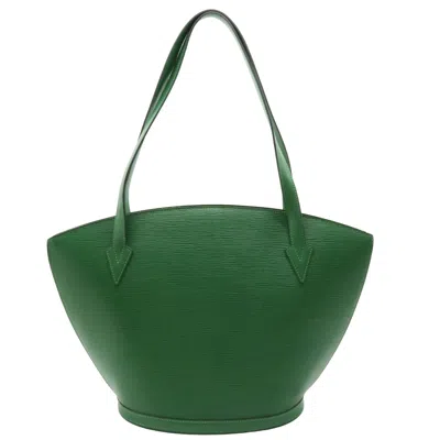 Pre-owned Louis Vuitton Saint Jacques Green Leather Shoulder Bag ()