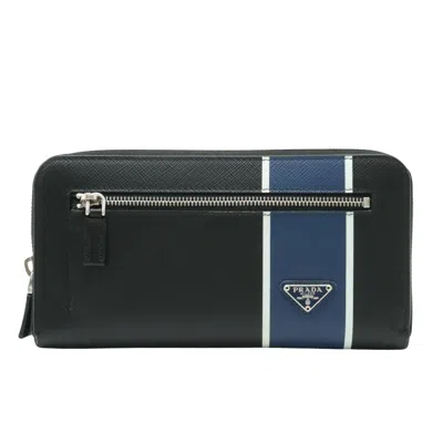 Prada Saffiano Black Leather Wallet  ()