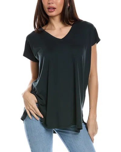 Eileen Fisher V Neck Boxy Top In Grey