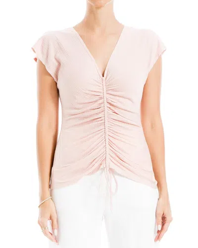 Max Studio Center Cinched Top In Pink