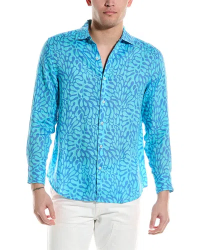 Hiho Jeremy Linen Shirt In Blue