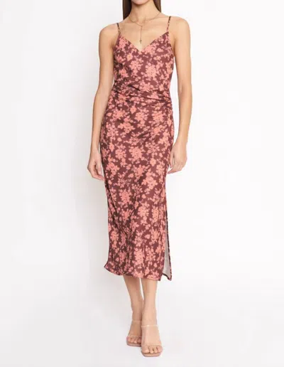 4si3nna Jessika Charming Midi Dress In Floral In Purple