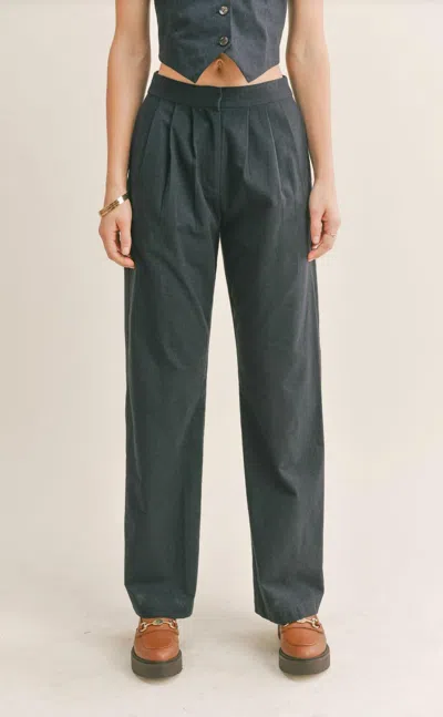 Sage The Label East Village Pants In Navy In Blue