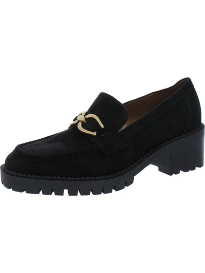 Marc Fisher Delanie2 Womens Faux Suede Slip On Loafers In Black
