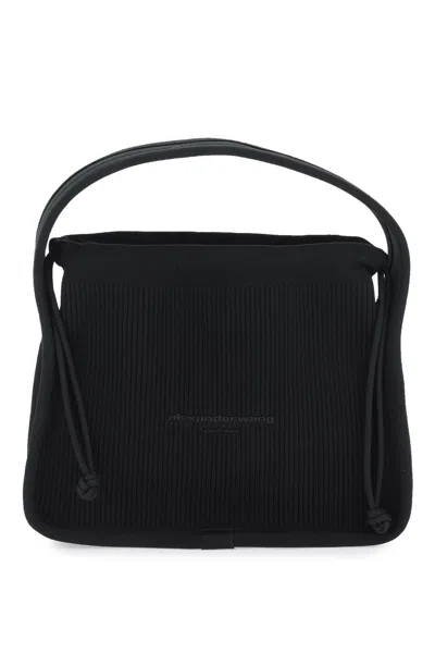 Alexander Wang Small Rib-knit Ryan Handbag In Black (black)