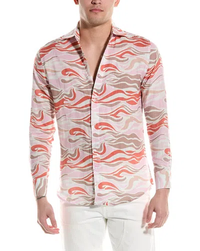 Hiho Jeremy Linen Shirt In Pink