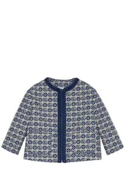 Gucci Kids Double G Jacket In Blue