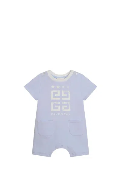 Givenchy Babies' 4g-print Cotton Pajamas In Blue