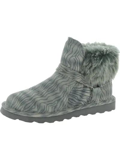 Bearpaw Konnie Womens Suede Winter Ankle Boots In Multi