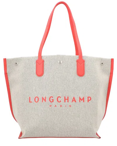 Longchamp Essential Large Canvas Tote In Beige