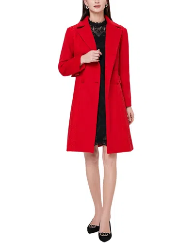 Cercei Studio Wool-blend Coat In Red