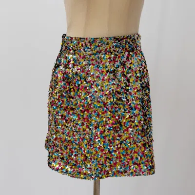 Pre-owned Attico Multicolor Sequin Embellished Mini Skirt