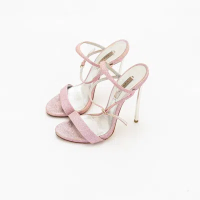 Pre-owned Casadei Pink Gliterry Sandals, 37